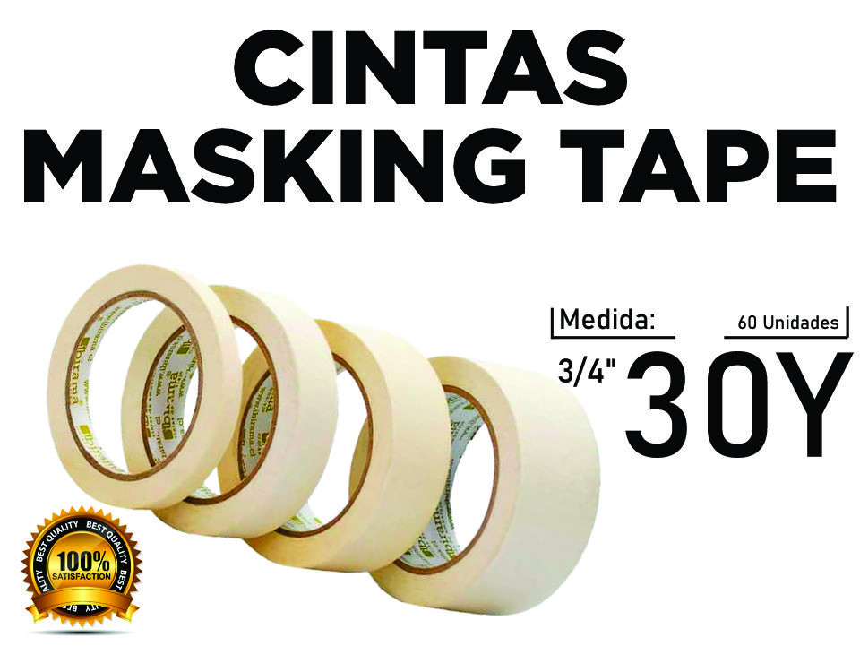 Cintas de embalajes Masking tape 3-4 30Y WEB